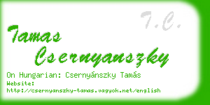 tamas csernyanszky business card