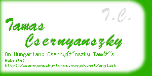 tamas csernyanszky business card